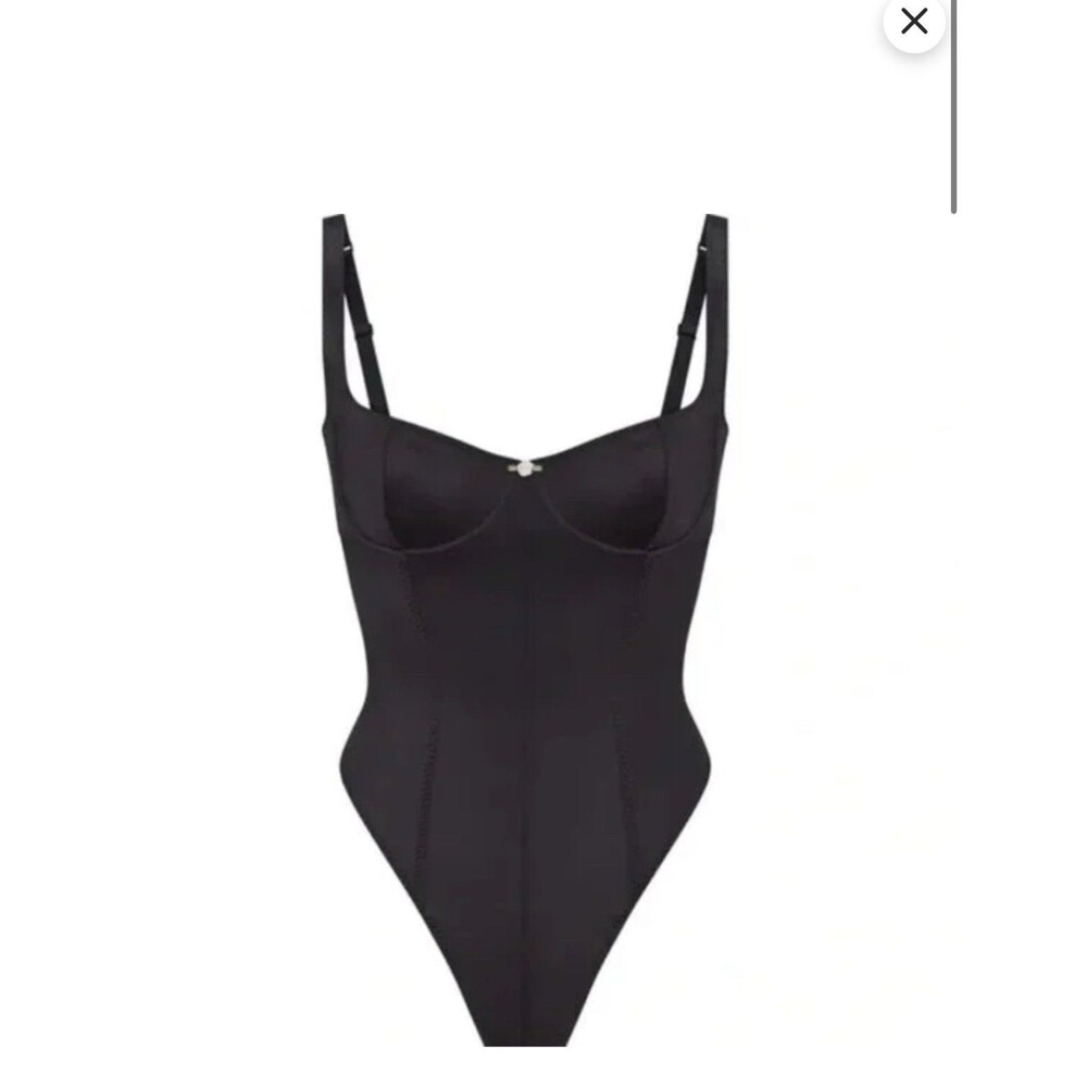 SKIMS STRETCH SATIN BODYSUIT XL